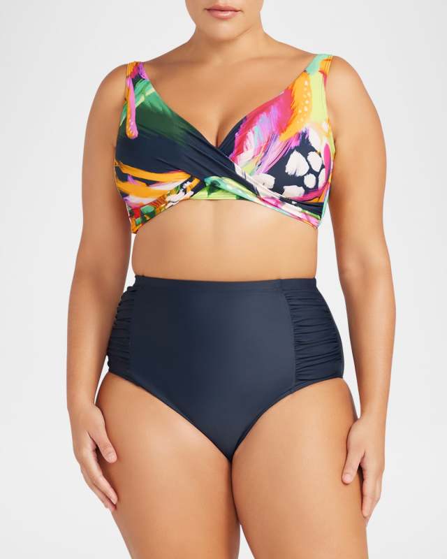 Hues Botticelli High-Waist Bikini Bottoms